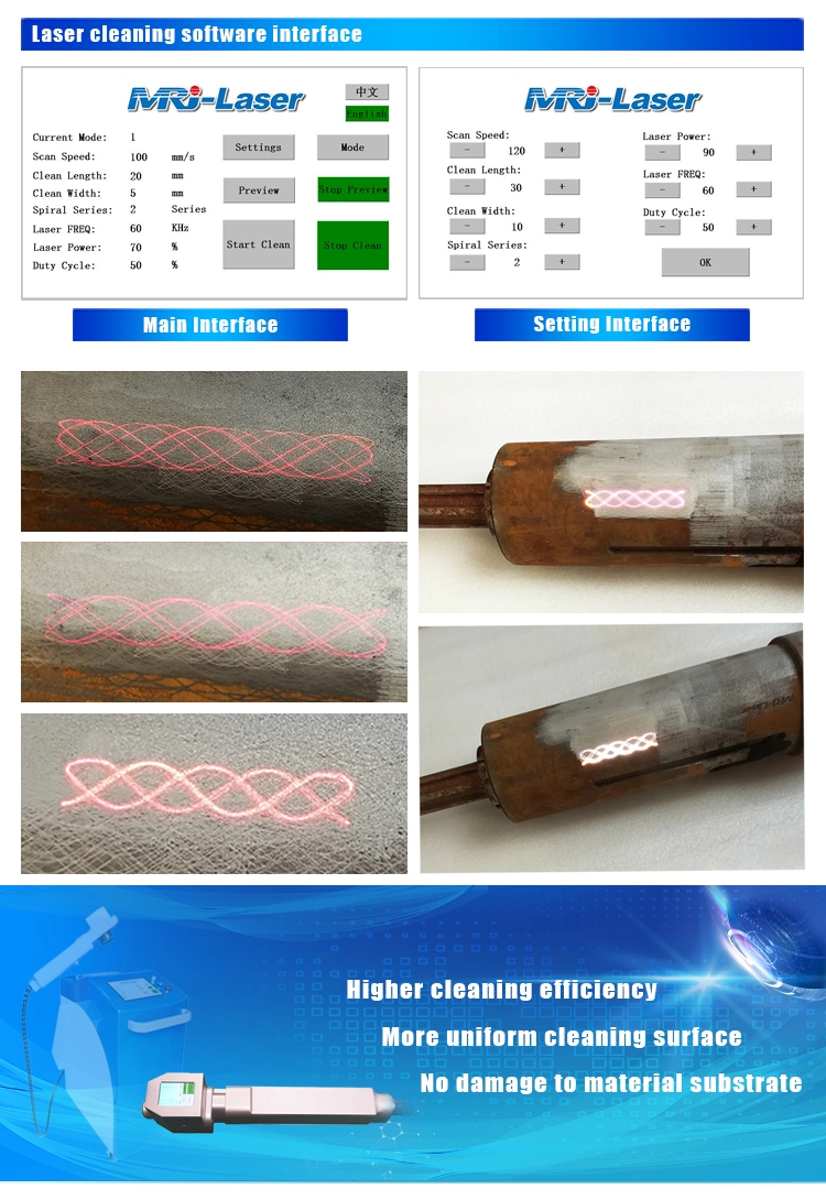 MRJ-Laser 500w cleanlaser подобный инструмент для очистки лазерной машины для удаления ржавчины