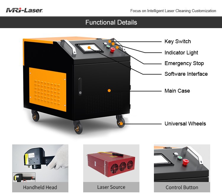 300W pulsed laser clean mahcine080001
